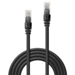 Cat6 UTP tinklo kabelis, 1m ilgio, juodas