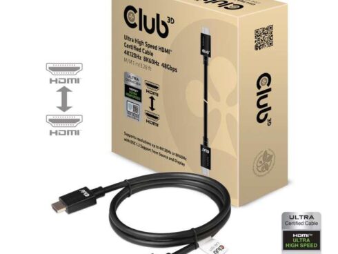 CABLE HDMI TO HDMI 1M/M/M CAC-1371 CLUB3D