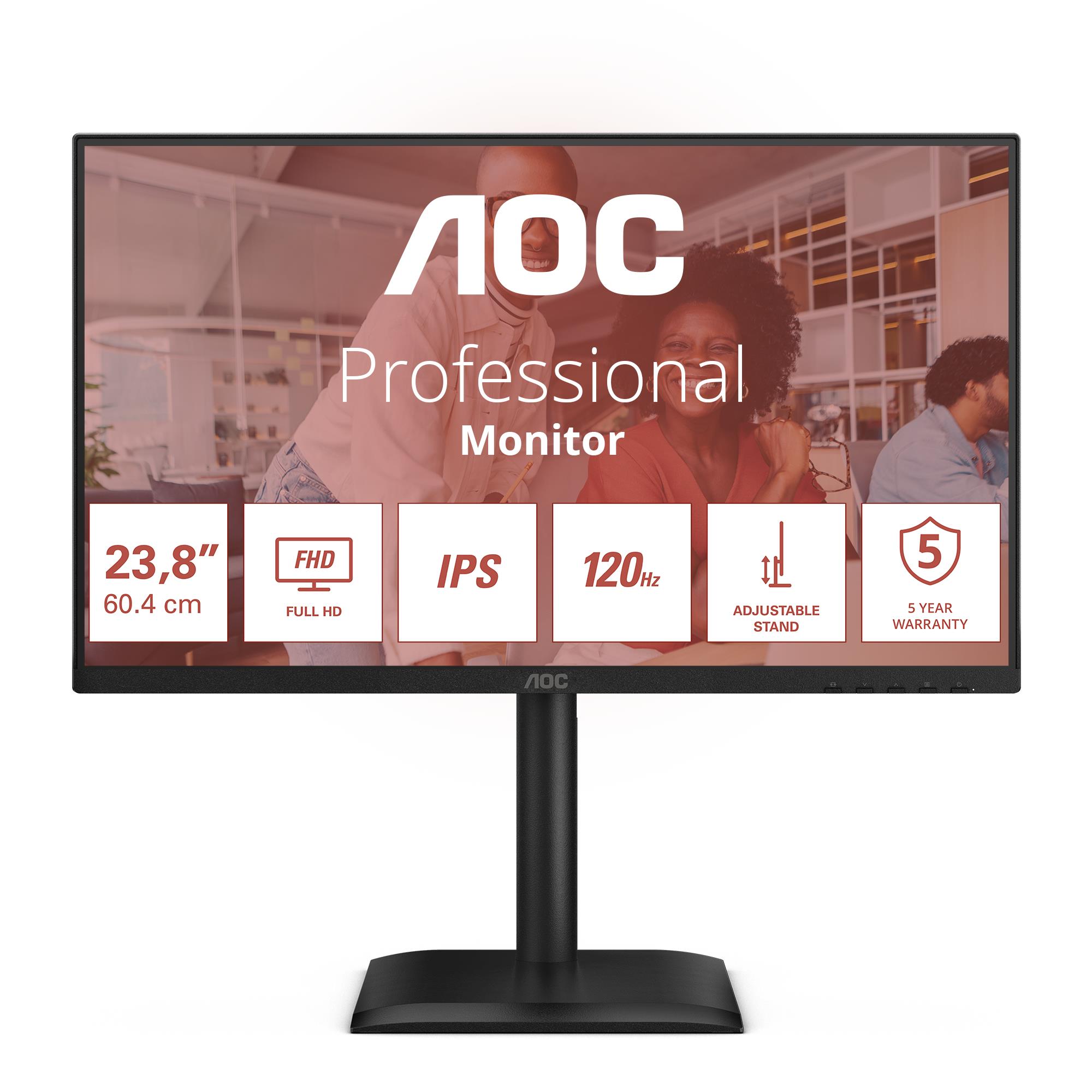 95cfdbdc-6ae8-4a43-9f94-938ef1279e62 LCD monitorius AOC 24E4U su 23.8 colių FHD ekranu ir 120Hz atnaujinimo dažniu