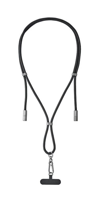 USB-C į USB-C laidas 1.65m, juodas, su lanyardu