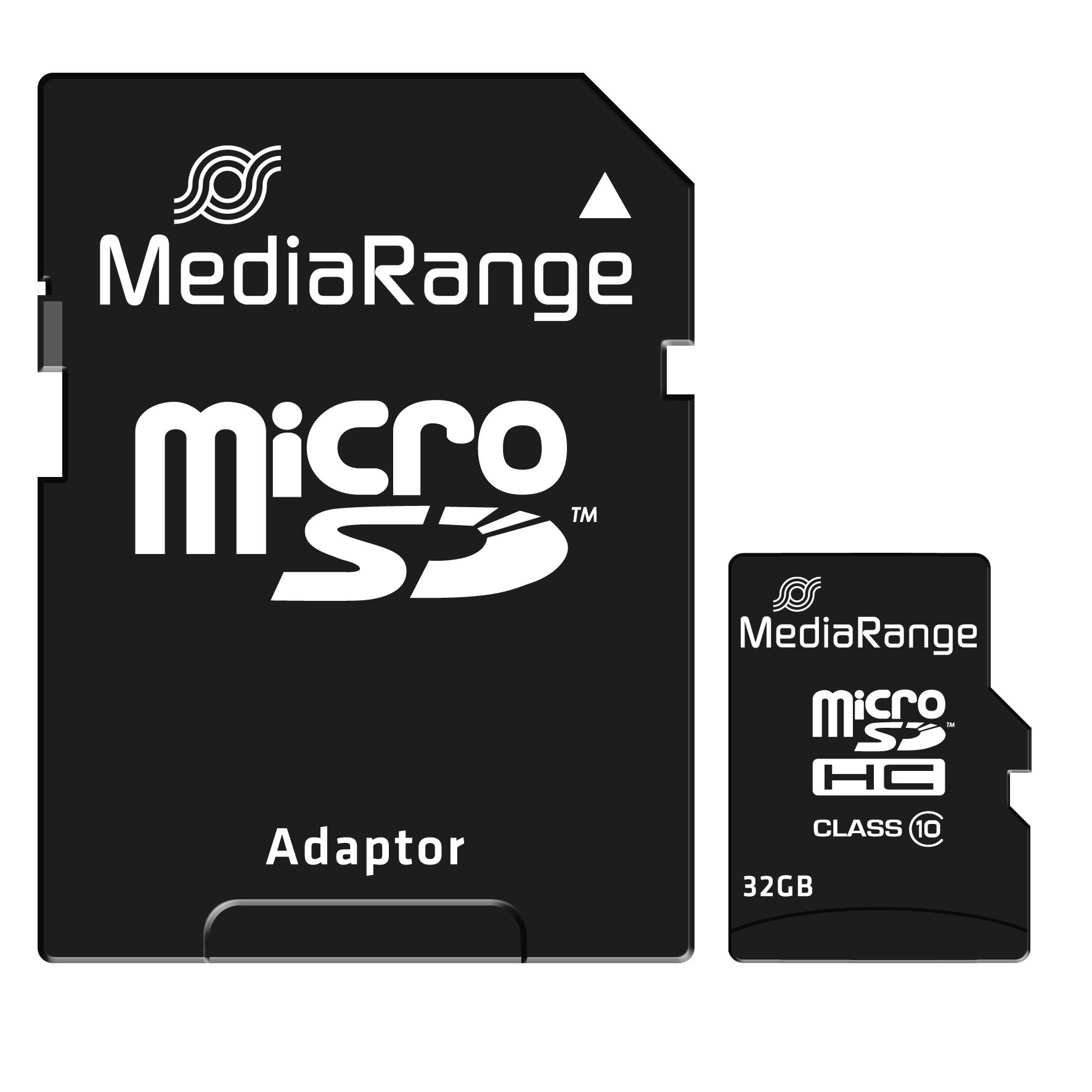 9645376b-d4c2-4028-a866-972e1f99dea8 MEMORY MICRO SDHC 32GB C10/W/ADAPTER MR959 MEDIARANGE