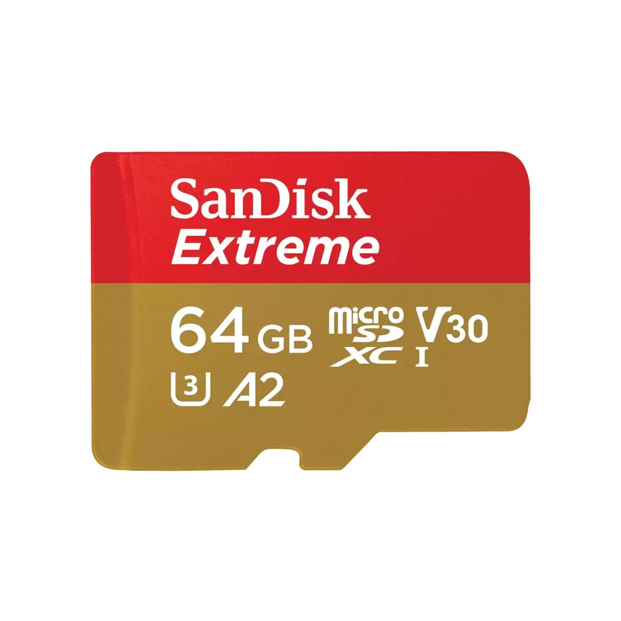965e2bda-34b5-435a-942d-877717410612 SanDisk Extreme microSDXC 64GB UHS-I su 190MB/s skaitymo greičiu