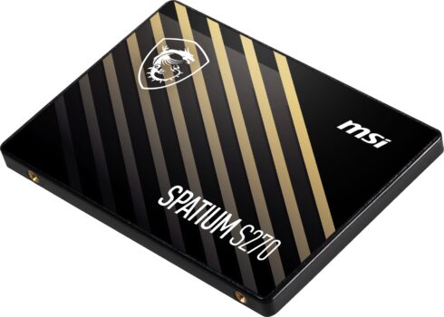 SSD MSI SPATIUM S270 480GB su 450 MB/s rašymo greičiu