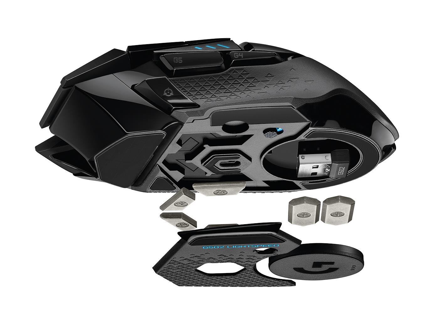 99d70cae-ef9c-4df5-ba45-a7a6d8cd3f31 Pelė Logitech G502 su šoniniu vaizdu, rodančiu mygtukų išdėstymą