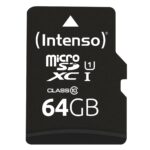 Micro SDXC kortelė 64GB su UHS-I greičiu ir adapteriu
