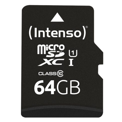 Micro SDXC kortelė 64GB su UHS-I greičiu ir adapteriu