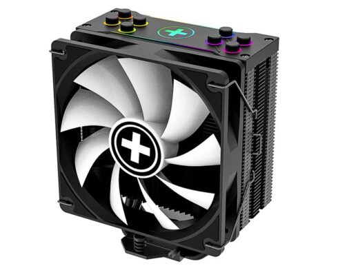 CPU aušintuvas M704PRO.ARGB su RGB apšvietimu ir juodu korpusu