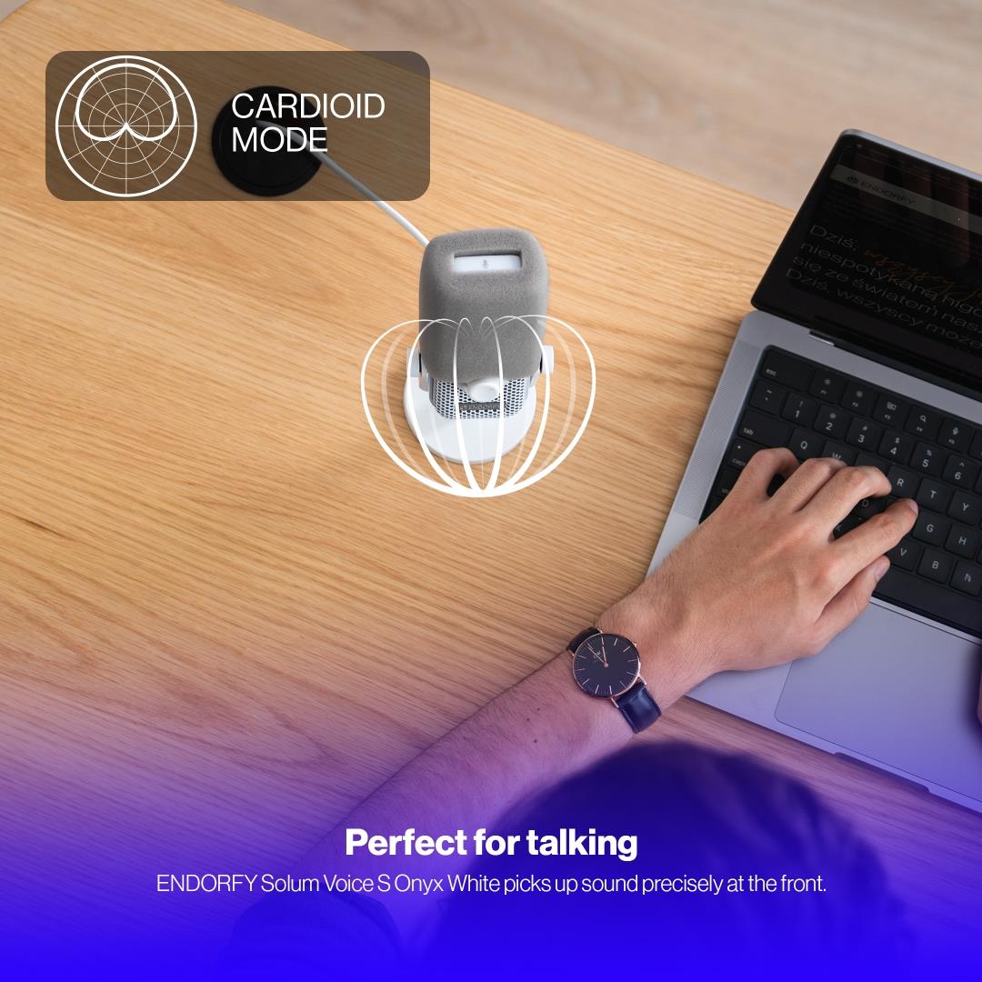9bc0f5fb-dc54-4e49-abf8-19fb031baf12 MICROPHONE SOLUM VOICE S OWH/USB-C WHITE EY1B015 ENDORFY