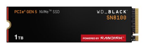 SSD WESTERN DIGITAL Black SN8100 1TB M.2 PCIe Gen5, rašymo greitis 11000 MB/s