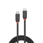 USB 3.2 Type C į Type C laidas, 0.5m, juodas