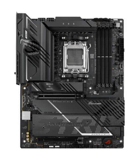 ASUS ROG STRIX X870E-H su DDR5 atmintimi ir 4 atminties lizdais