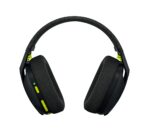 Ausinės Logitech G435, šoninis vaizdas su juodai geltonais akcentais