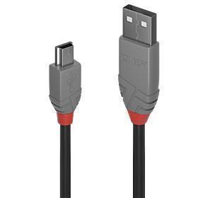 9e54f068-0966-4f43-b42c-6876a488fdb6 USB 2.0 laidas A tipo į Mini-B, 0.5 m, Anthra linija