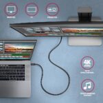 USB-C į USB-C laidas, juodas, 2 metrų ilgio, su pintine apdaila