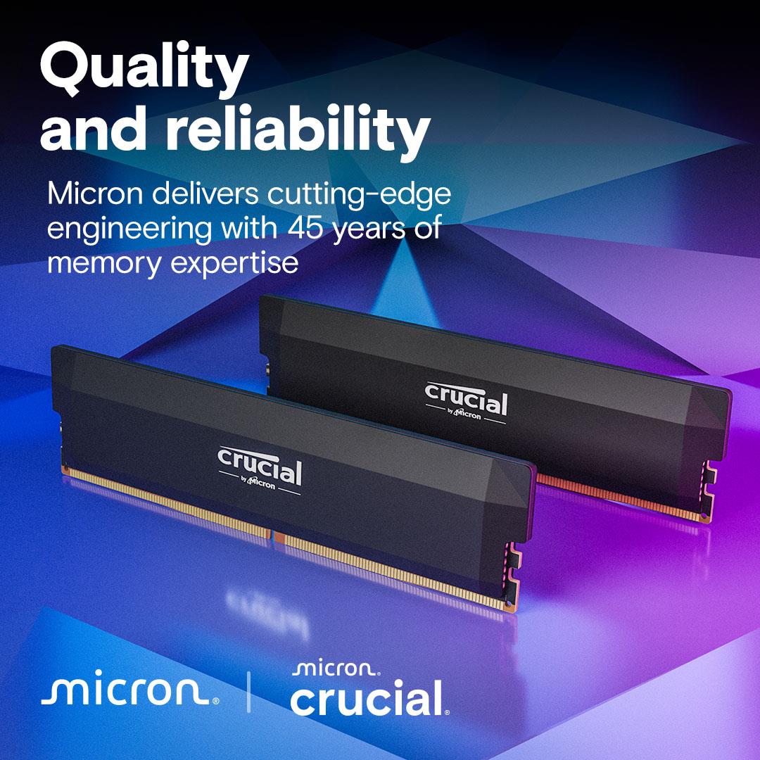 9f42e717-3e44-4d07-88fa-43b6beff162f MEMORY DIMM 64GB DDR5-6000 K2/PRO OC CP2K32G60C40U5B CRUCIAL