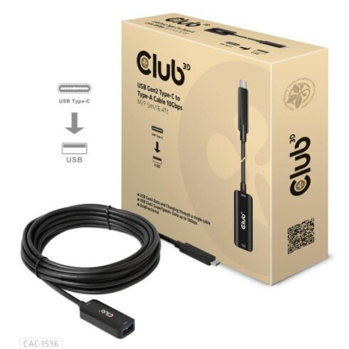 USB-C į USB laidas 5m, 10Gbps, CAC-1536
