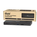 Dokų stotis Club3D CSV-2540 su 4x 4K60Hz vaizdo išvestimi
