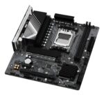 ASROCK B650M-HDV/M.2 motininė plokštė, šoninis vaizdas su prievadų išdėstymu
