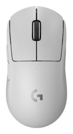 Pelė Logitech G Pro X, balta, matomas šoninis vaizdas su mygtukais