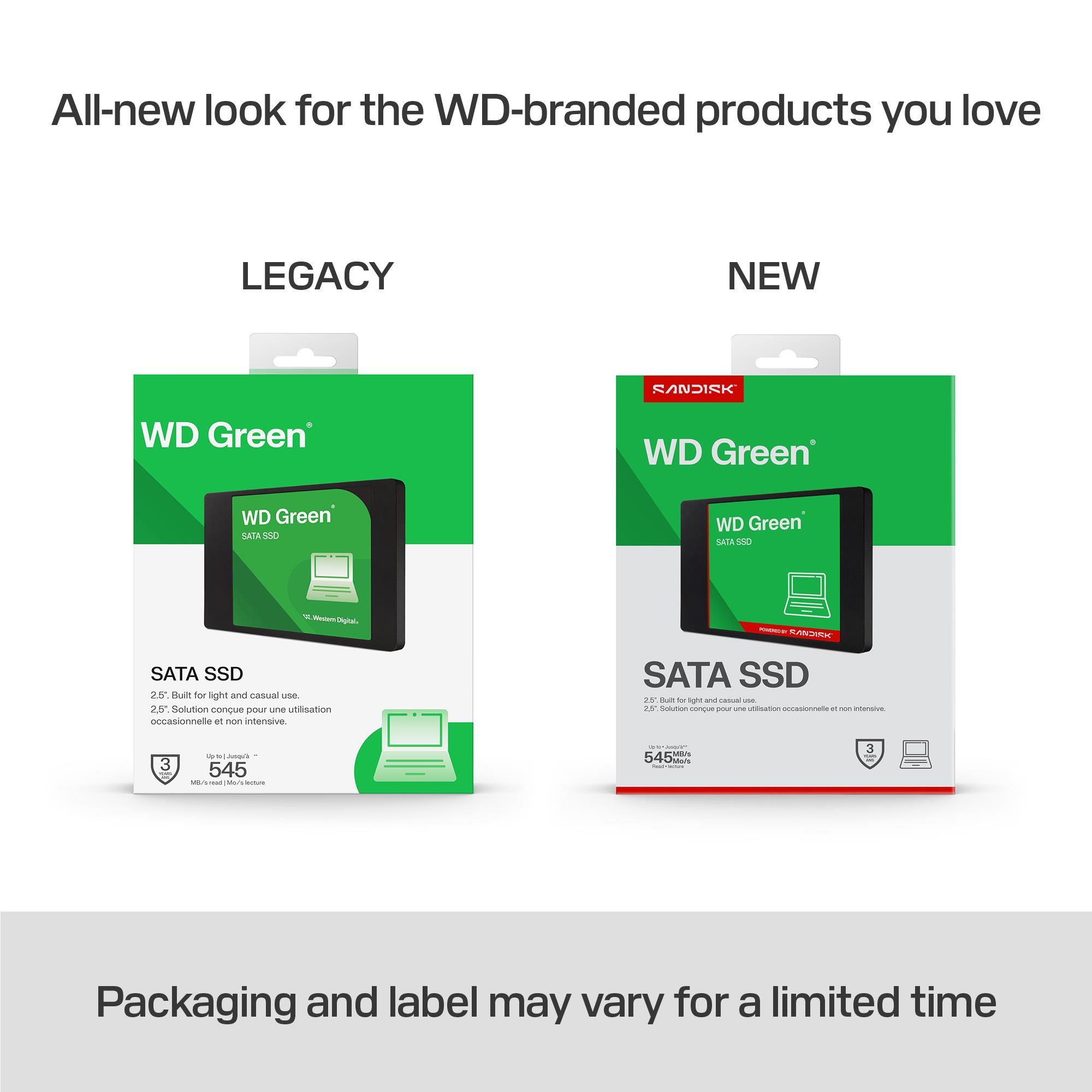 a258f20b-8f4c-4231-9e8a-5d22479778dc SSD WESTERN DIGITAL Green 500GB 3D NAND Read speed 545 MBytes/sec 2,5" MTBF 2000000 hours WDS500G5G0A