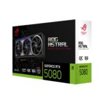 Graphics Card ASUS NVIDIA GeForce RTX 5080 16 GB GDDR7 256 bit PCIE 5.0 16x Triple slot Fansink 2xHDMI 3xDisplayPort ASTRAL-RTX5080-O16G-GAM