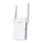 WRL RANGE EXTENDER ME80X su matomais prievadų išdėstymais ir antenomis