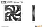 CASE FAN 140MM PURE WINGS 3/PWM BL108 BE QUIET