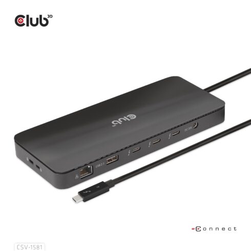 Dokavimo stotis Club 3D CSV-1581 su Thunderbolt 4 ir 11 I/O prievadų