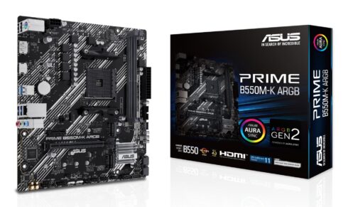Motininė plokštė ASUS PRIME B550M-KARGB su AMD B550 ir DDR4 atmintimi