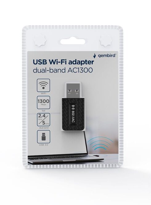 Gembird WNP-UA1300-03 USB WiFi adapter su 1300 Mbps greičiu