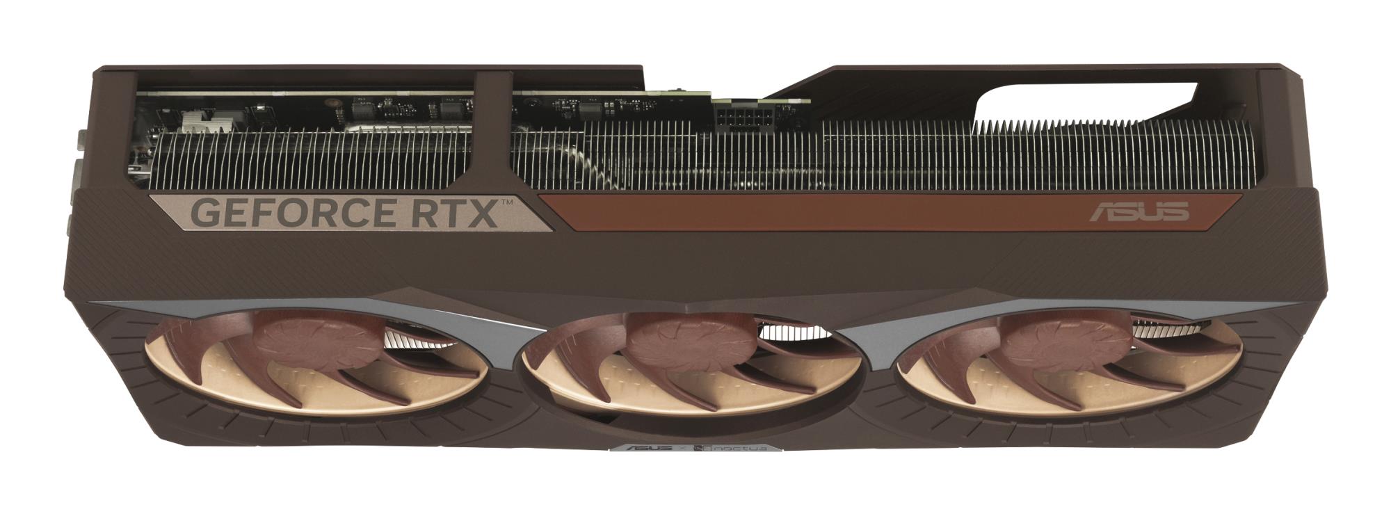 a72e8b1b-d329-4bd1-8c3e-a1310dd740f4 Vaizdo plokštė ASUS NVIDIA GeForce RTX 5080 su aušintuvu, šoninis vaizdas