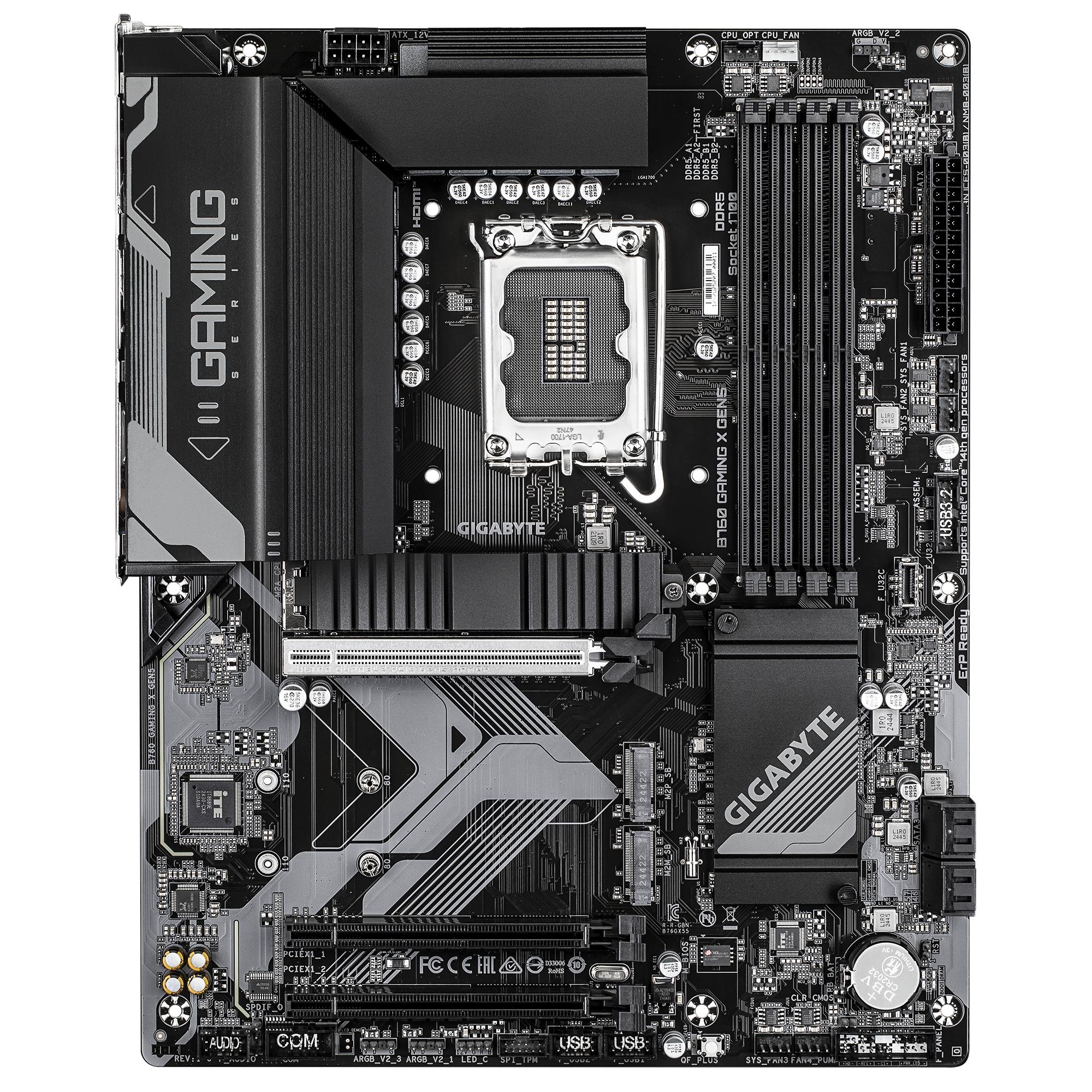 a743a762-1234-4131-affc-a69204f47264 Mainboard GIGABYTE Intel B760 Express LGA1700 ATX Memory DDR5 Memory slots 4 B760GAMINGXGEN5