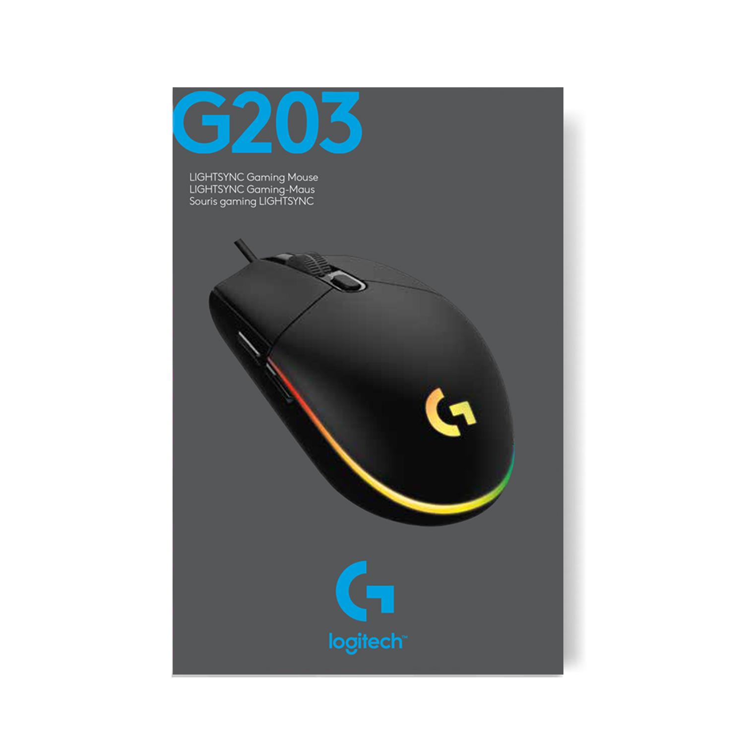 a78fa5d6-9da0-4aae-bb05-0011b0c3c885 MOUSE USB OPTICAL G203/BLACK 910-005796 LOGITECH