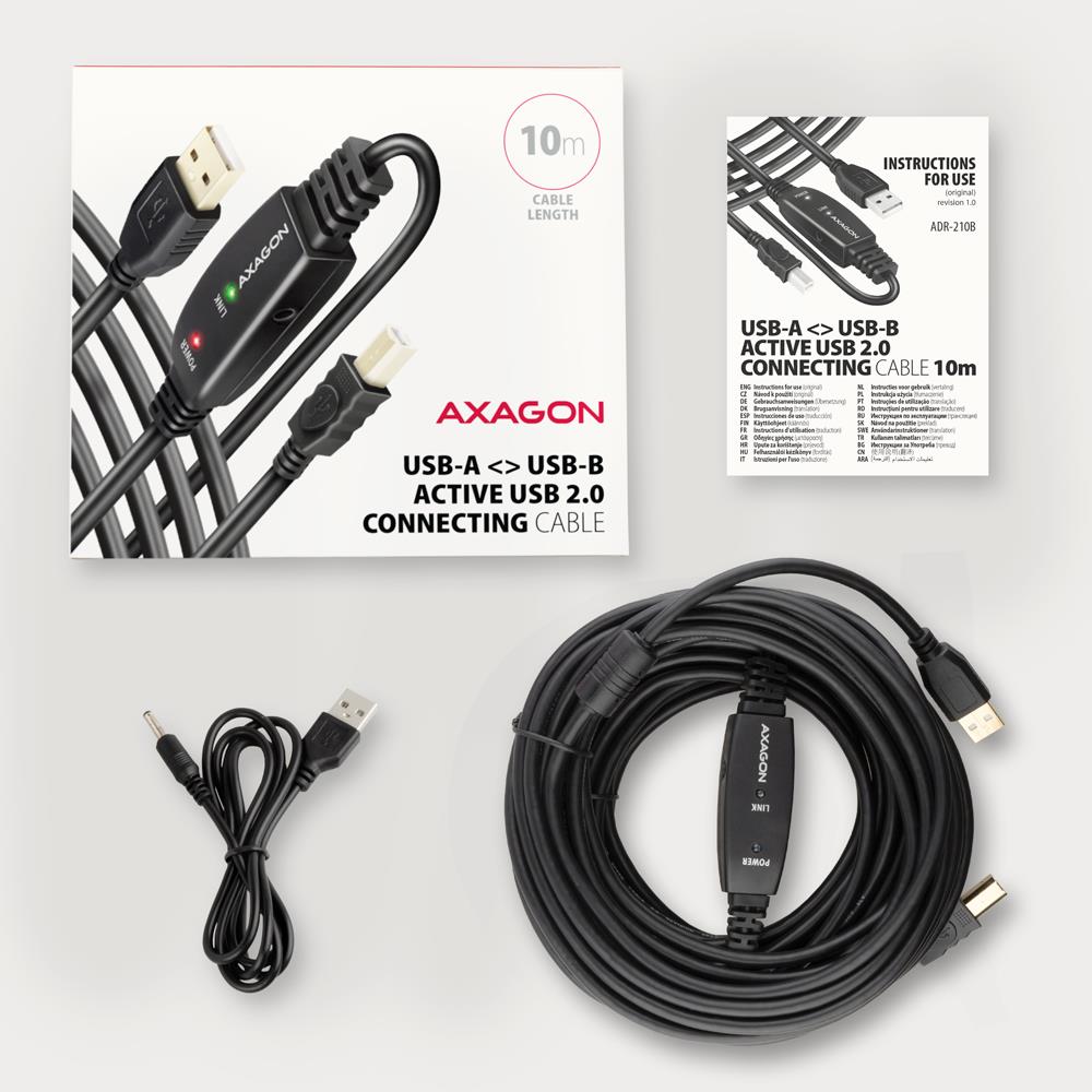 a792dac4-87ab-4c6c-9d63-60a2c1e2afc1 CABLE USB2.0 A-M/B-M ACTIVE/10M ADR-210B AXAGON