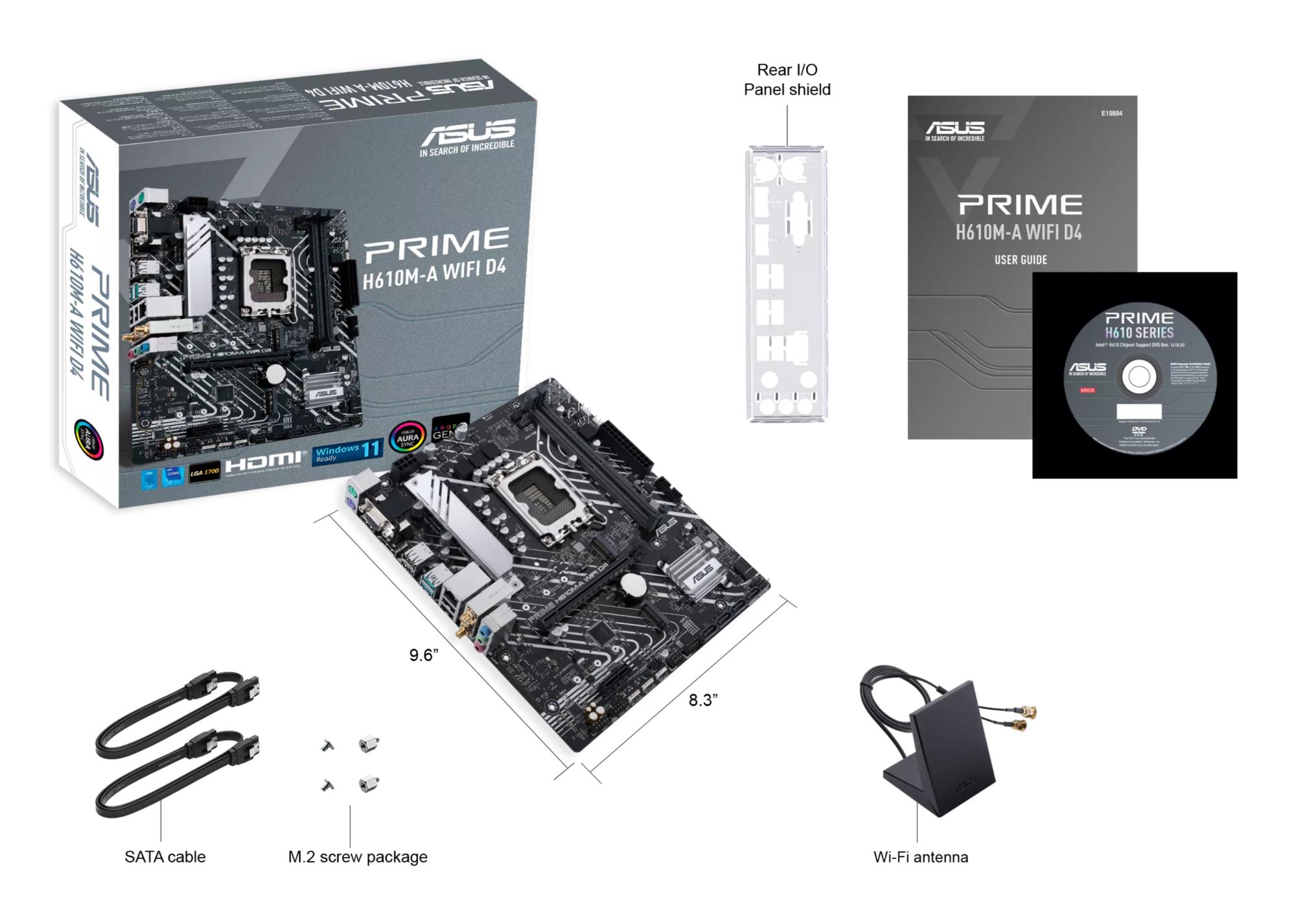 a7a6d246-c806-4e48-8f52-a0ff839af10c Mainboard ASUS Intel H610 LGA1700 Micro-ATX Memory DDR4 Memory slots 2 1xPCI-Express 3.0 1x 1xPCI-Express 4.0 16x 2xM.2 1x15pin D-sub 1xHDMI 1xDisplayPort 2xAudio-In 1xAudio-Out 4xUSB 2.0 2xUSB 3.2 2xPS/2 1xRJ45 2xRF-Out H610M-AWIFID4
