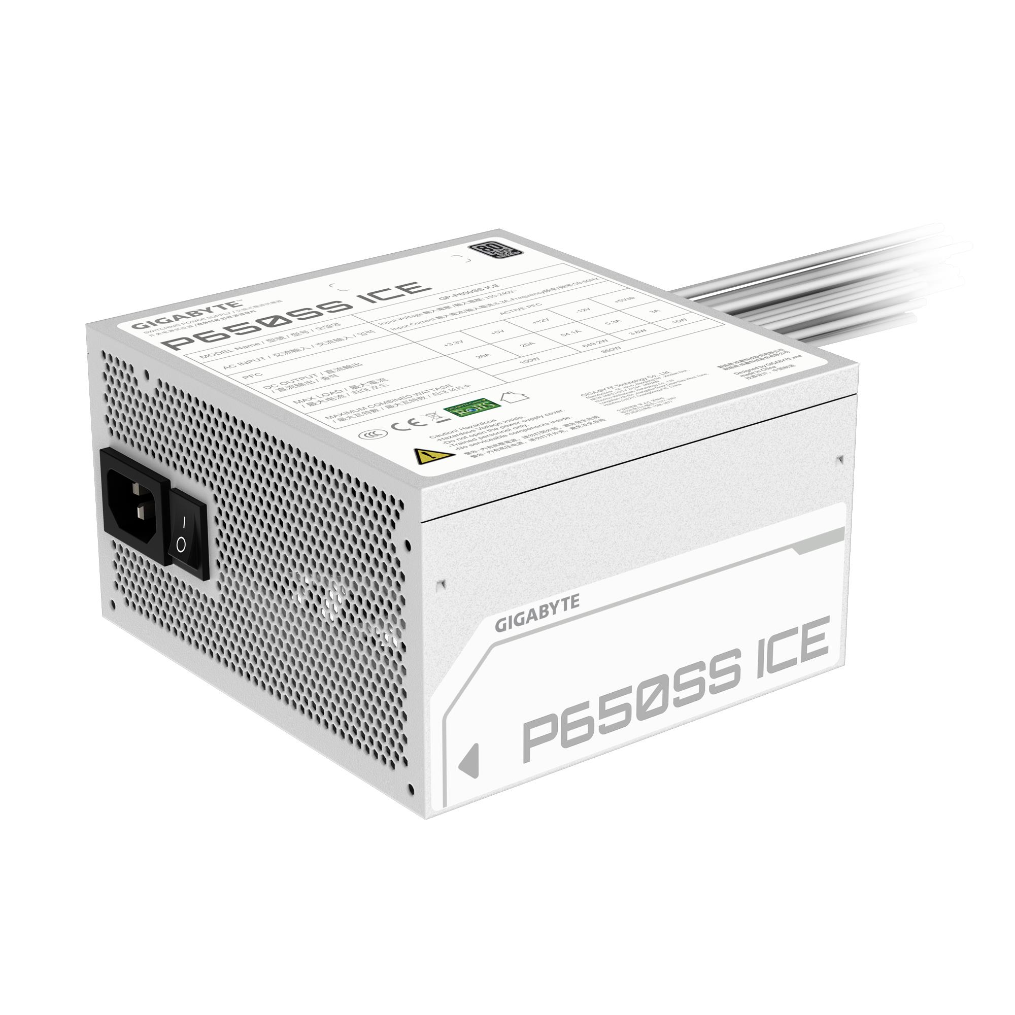 ab0896e4-a1ab-4eeb-a8c1-62a7346f0ba3 Power Supply GIGABYTE GP-P650SS ICE 650 Watts Efficiency 80 PLUS SILVER PFC Active MTBF 100000 hours GP-P650SSICE