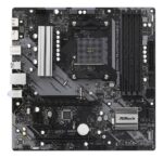 Mainboard ASROCK AMD B550 SAM4 MicroATX 1xPCI-Express 3.0 1x 1xPCI-Express 3.0 4x 2xM.2 1xPCI-Express 4.0 16x Memory DDR4 Memory slots 4 1xHDMI 1xDisplayPort 2xAudio-In 1xAudio-Out 2xUSB 2.0 4xUSB 3.2 1xPS/2 1xRJ45 B550MPHANTOMGAMING4