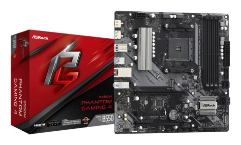 ASROCK B550 Phantom Gaming 4 su AM4 ir PCI-Express 4.0 16x