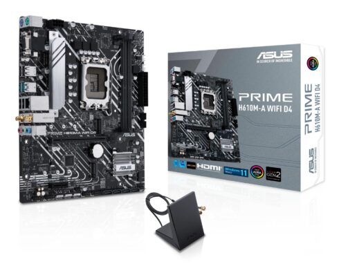 Motininė plokštė ASUS H610M-AWIFID4 su LGA1700 ir DDR4 atmintimi