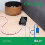 USB-C kabelis CAC-3010 su rožine spalva ir 2 metrų ilgiu
