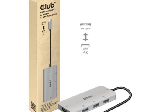 I/O HUB USB-C TO USB 4PORT/M/F CSV-1547 CLUB3D