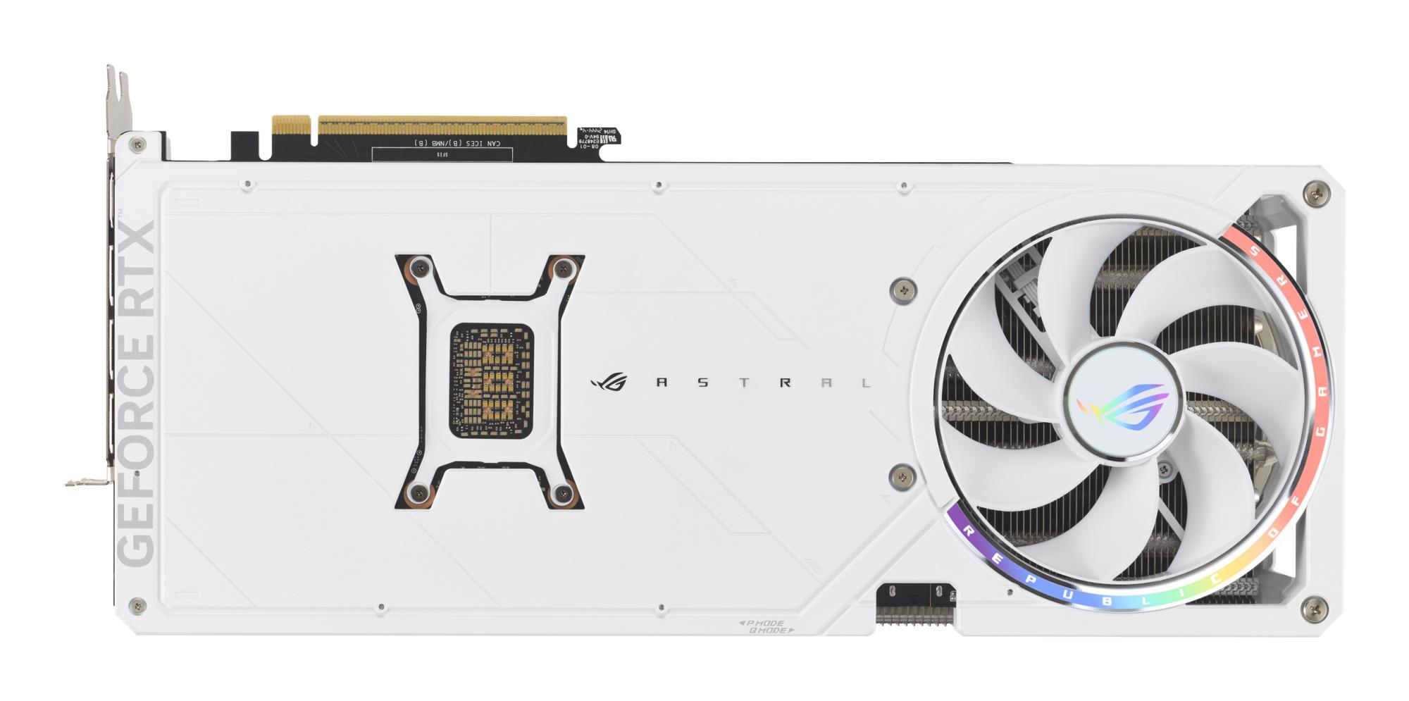 ad24127c-0cdb-40aa-a8f0-eb242beacbdf Vaizdo plokštė ASUS NVIDIA GeForce RTX 5080, šoninis vaizdas su aušinimo sistema