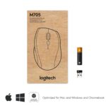Pelė Logitech M705, dešiniarankiams, matoma iš šono