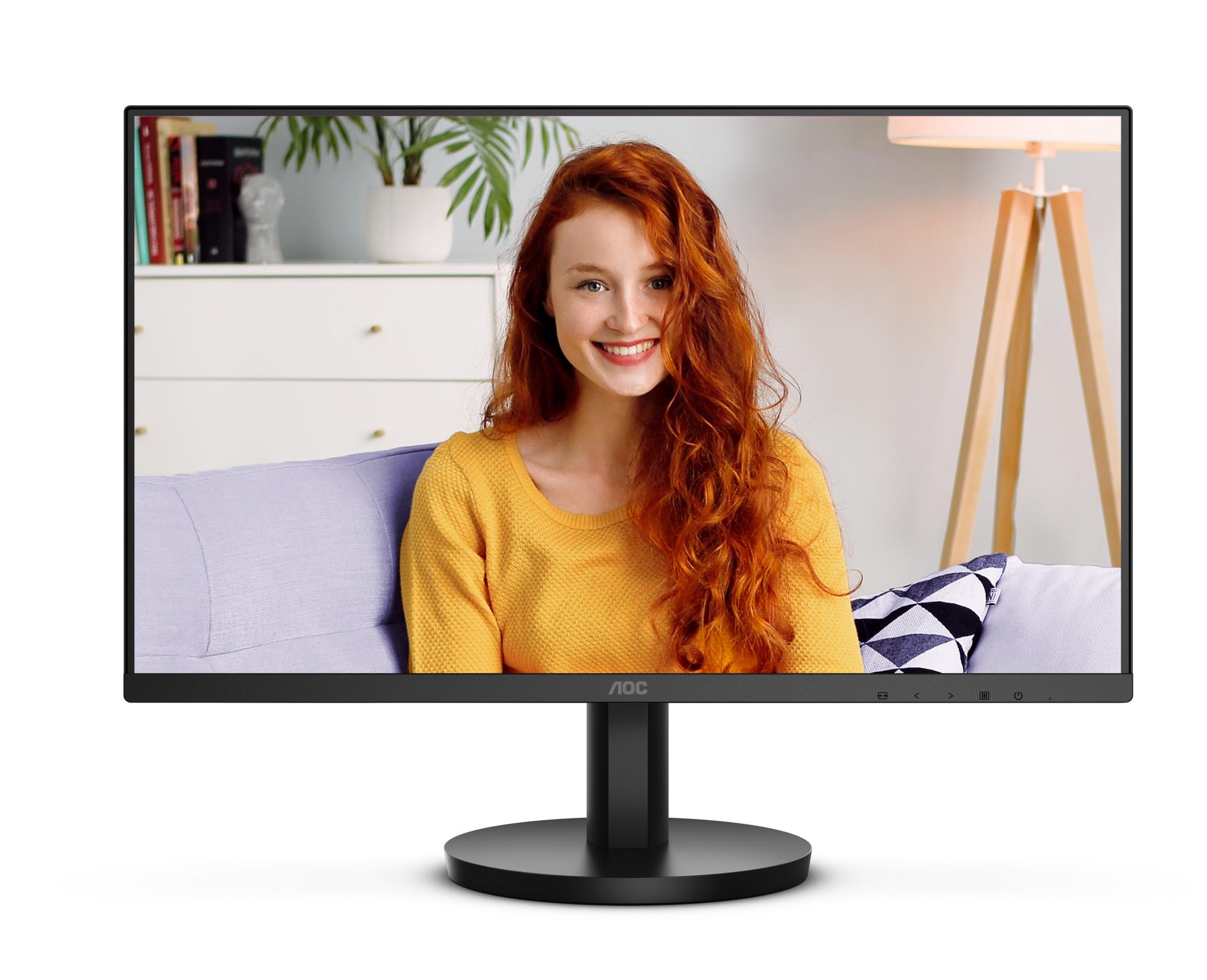 af075fb9-6c1e-4b04-b4e4-e328a5f37076 LCD Monitor AOC 24" Panel VA 1920x1080 16:9 100 Hz Matte 1 ms Speakers Tilt Colour Black 24B3HMA2