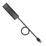 USB 3.0 hubas su keturiais prievadais ir 1.2 m ilgio kabeliu