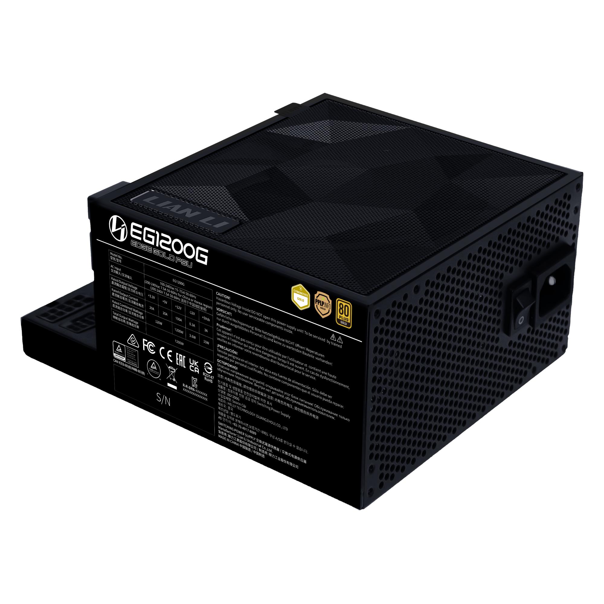 af94b8d8-1aaf-4c07-94f5-c5d33ece579a Power Supply LIAN LI EDGE GOLD 1200 1200 Watts Efficiency 80 PLUS GOLD PFC Active G9P.EG1200G.BH00.EU