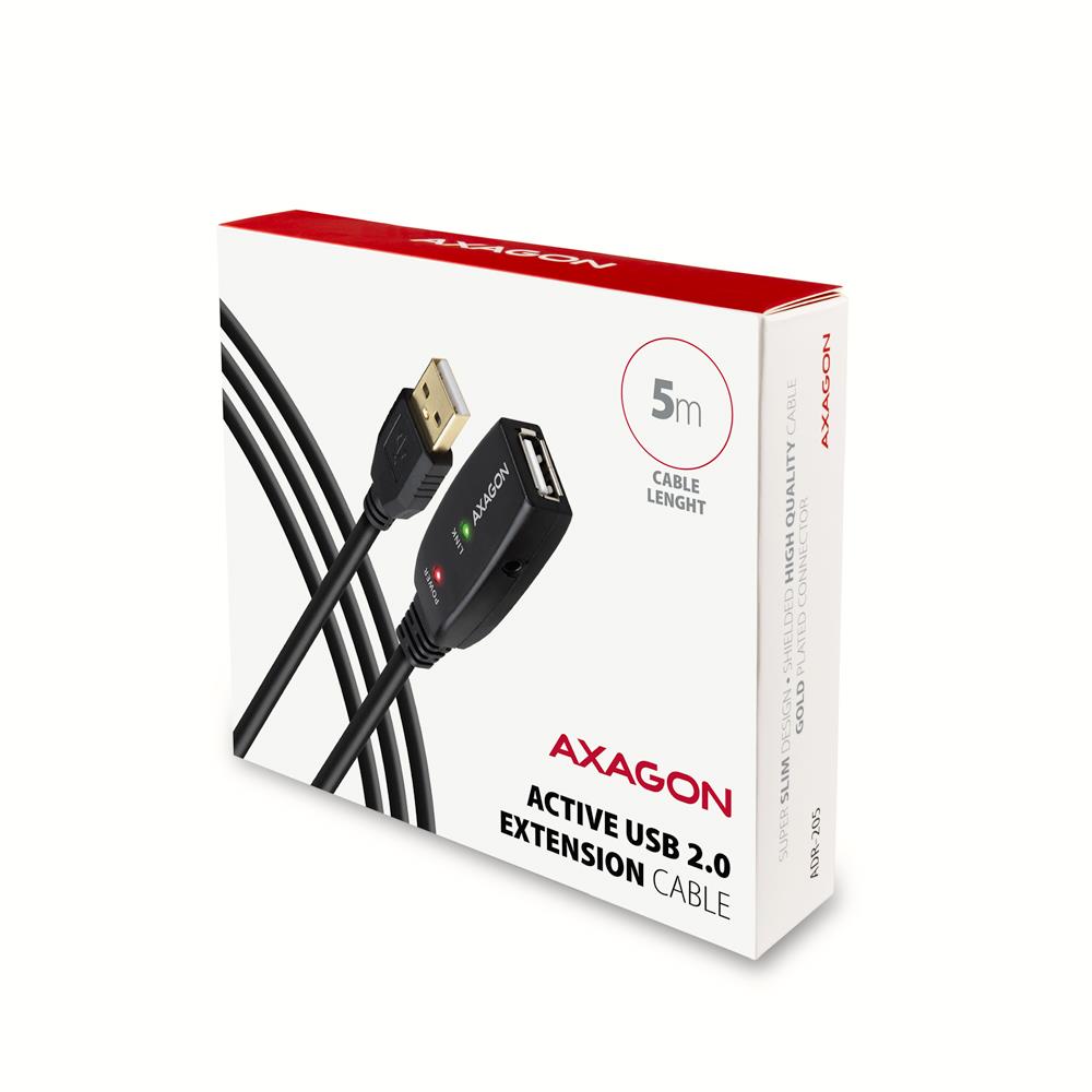 b0227fe9-8ac7-4a79-906c-15af4cf987f6 CABLE USB2.0 A-M/A-F ACTIVE/5M ADR-205 AXAGON