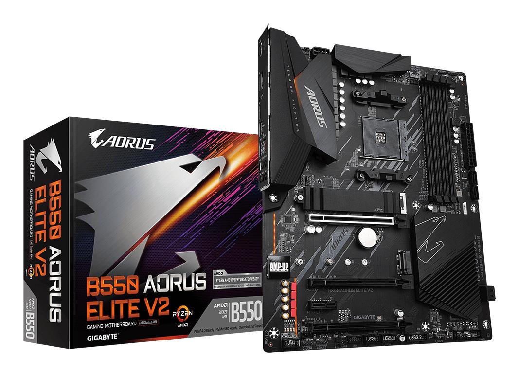 b0f0bbe8-7ad7-43cf-a307-357f37617de0 GIGABYTE B550 AORUS Elite V2, AM4, DDR4, 4 atminties lizdai
