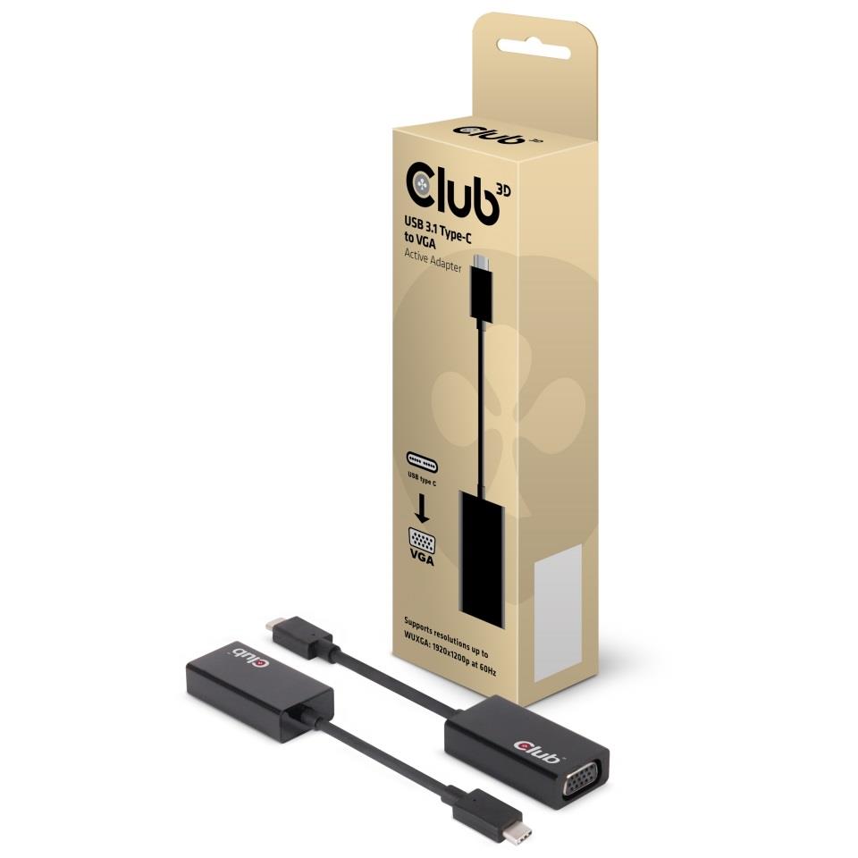 b16f4b33-4204-4bba-836c-6173fc65c9c0-1 USB-C į VGA adapteris, Club 3D CAC-1502