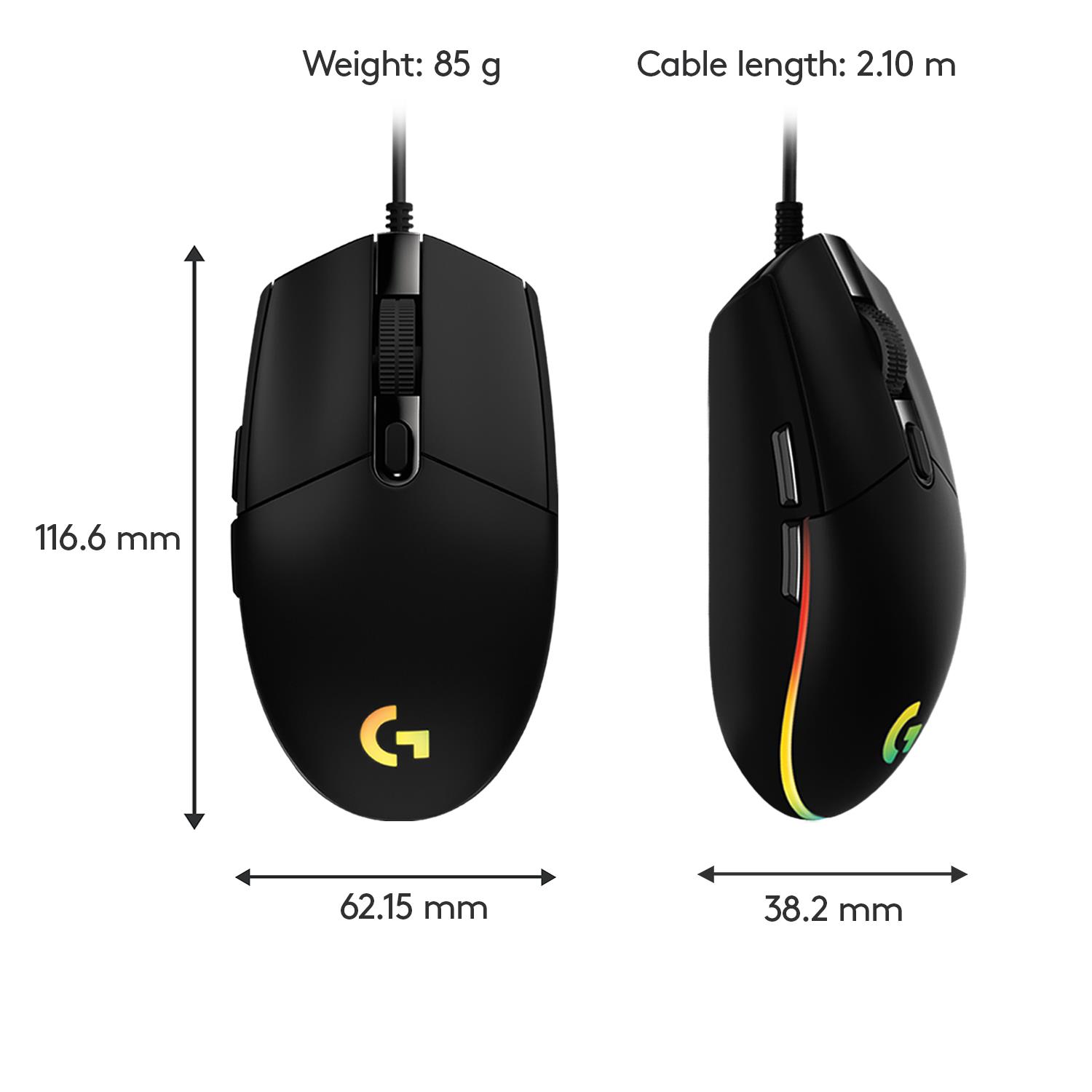 b313c30c-742d-41bd-8fc4-4348eca22010 MOUSE USB OPTICAL G203/BLACK 910-005796 LOGITECH